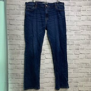 Members Mark Dark Blue Straight Fit Denim Jeans 38x32